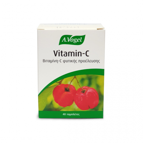 A.Vogel Vitamin-C Βιολογική 100% Απορροφήσιμη Βιταμίνη C από Φρέσκια Ασερόλα 40 ταμπλέτες